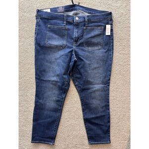 NEW Gap Jeans‎ Women 18P (*37x24) True Skinny Mid Rise Petite Medium Wash
